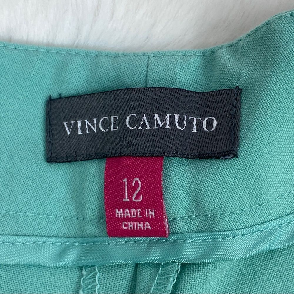 Vince Camuto Flat Front Trousers Straight Leg Pants Seafoam Green 12 - Picture 7 of 10
